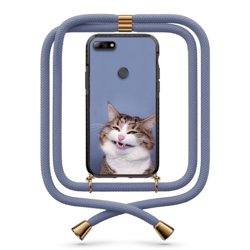 Strange cat θήκη με κορδόνι & σχέδιο 9869 για Huawei Y7 2018
