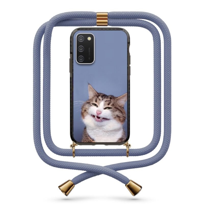 Strange cat θήκη με κορδόνι & σχέδιο 9869 για Galaxy A02S