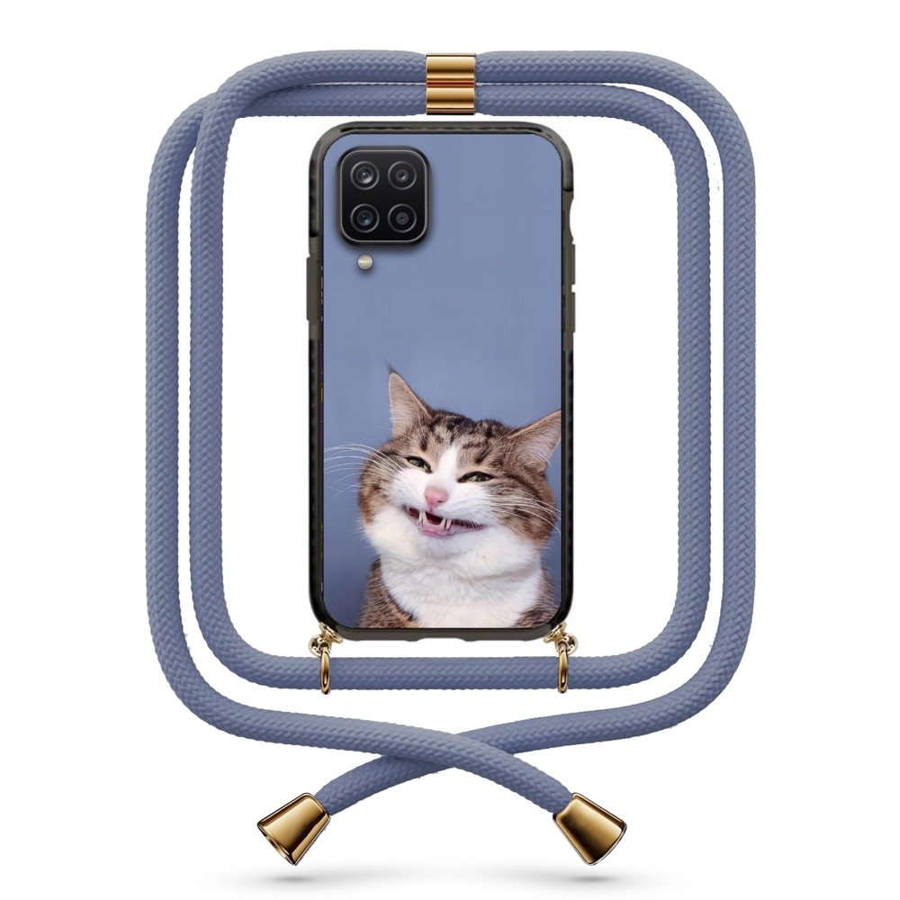 Strange cat θήκη με κορδόνι & σχέδιο 9869 για Galaxy A12