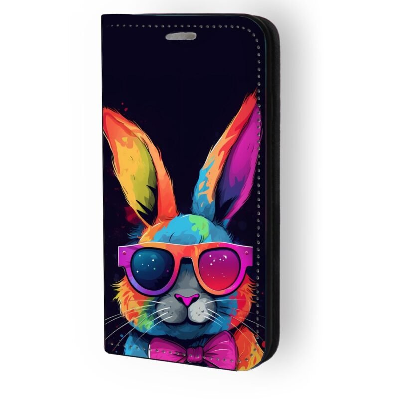Θήκη book με σχέδιο colorful bunny 91332 για iPhone 14 Pro