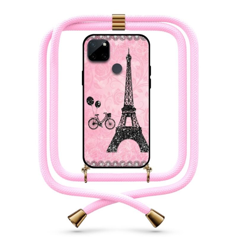 Eiffel tower θήκη με κορδόνι & σχέδιο 9744 για Realme C21Y