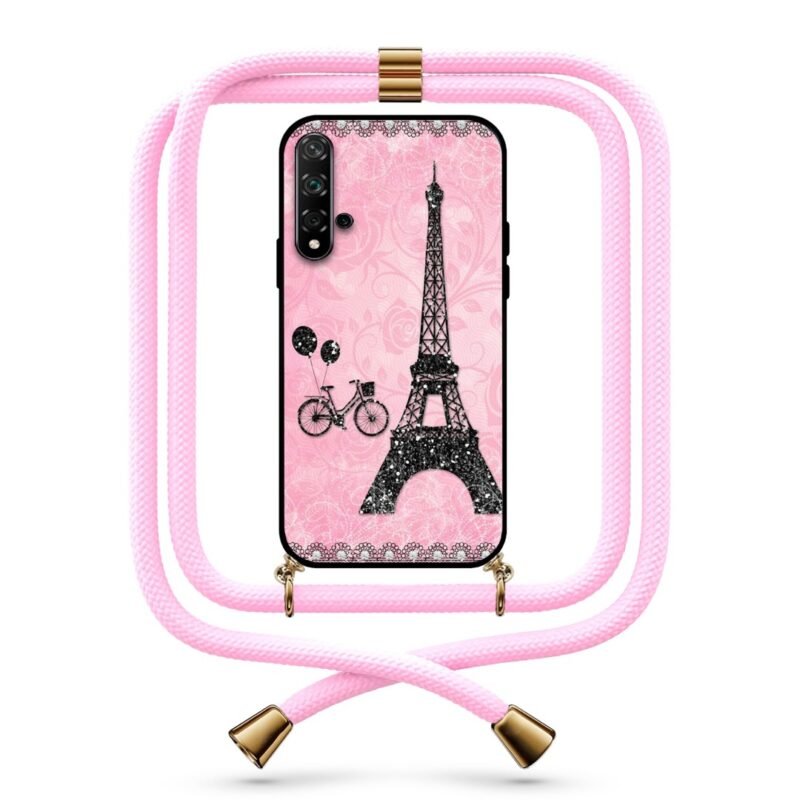 Eiffel tower θήκη με κορδόνι & σχέδιο 9744 για Huawei Nova 5T
