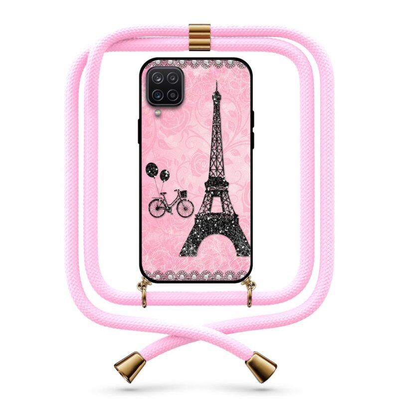 Eiffel tower θήκη με κορδόνι & σχέδιο 9744 για Galaxy A12