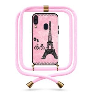 Eiffel tower θήκη με κορδόνι & σχέδιο 9744 για Galaxy A40