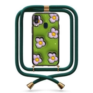 Flower pattern θήκη με κορδόνι & σχέδιο 9871 για Galaxy A40