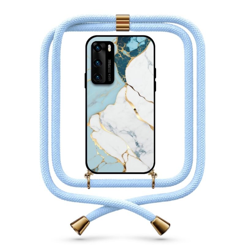 Marble texture θήκη με κορδόνι & σχέδιο 9747 για Huawei P40