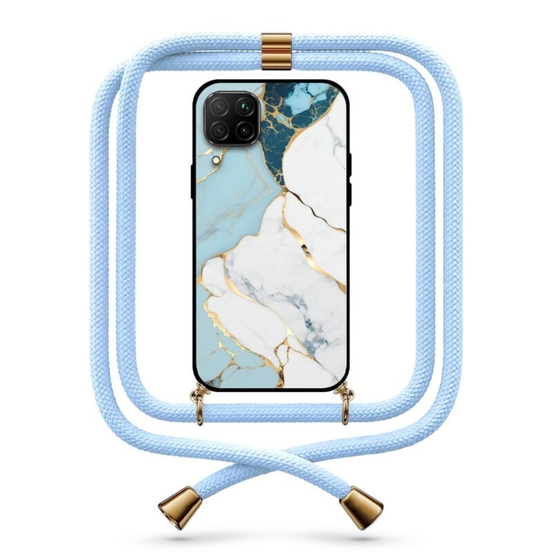 Marble texture θήκη με κορδόνι & σχέδιο 9747 για Huawei P40 Lite