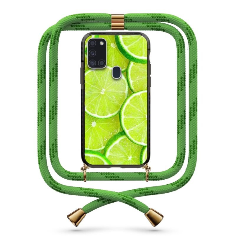 Lime θήκη με κορδόνι & σχέδιο 9873 για Galaxy A21S