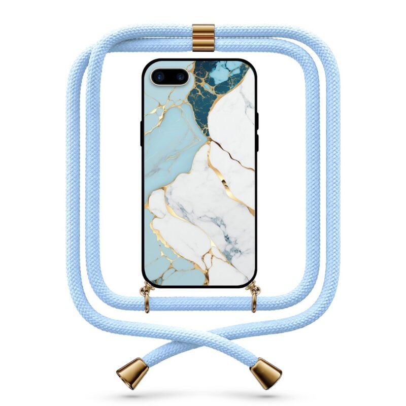Marble texture θήκη κινητού με κορδόνι 9747 γιά iPhone 7 Plus /8 Plus