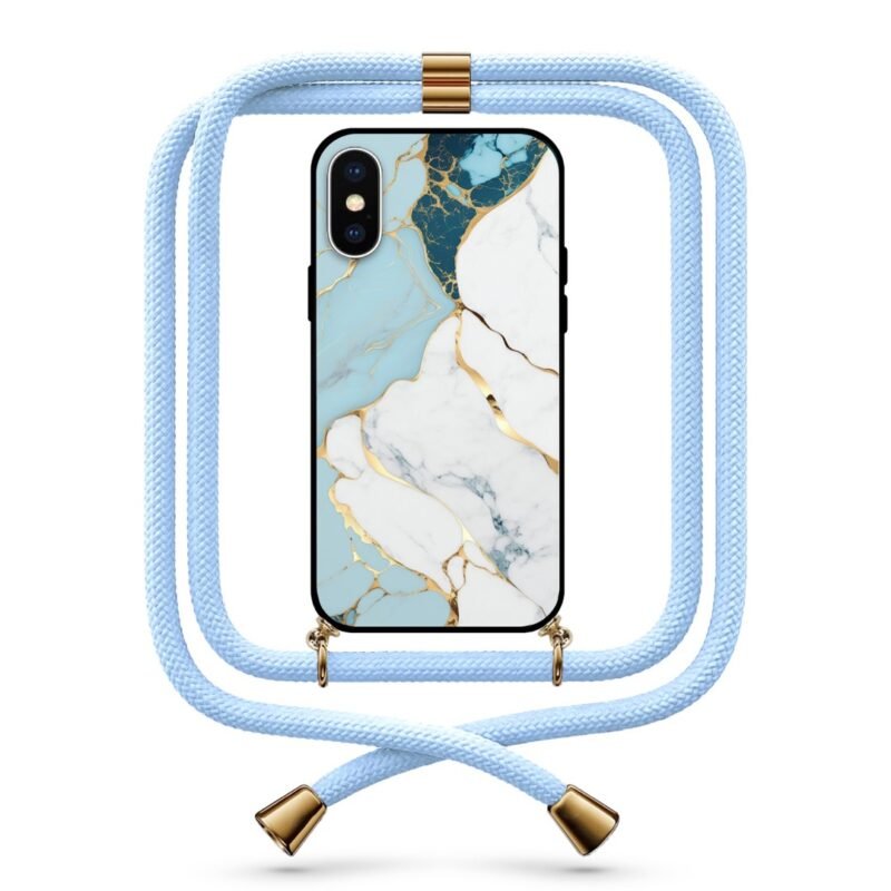 Marble texture θήκη κινητού με κορδόνι 9747 γιά iPhone Xs Max