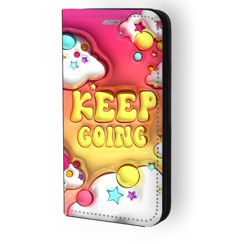 Θήκη book με σχέδιο keep going 91560 για iPhone 14 Pro