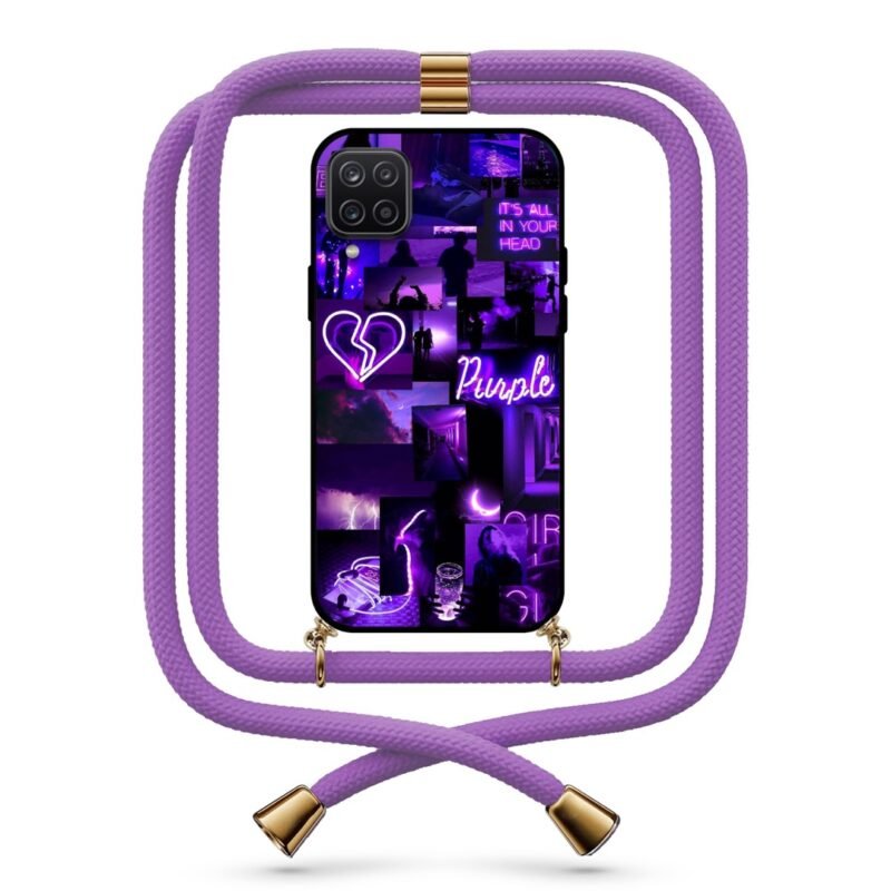 Neon quotes θήκη με κορδόνι & σχέδιο 9713 για Galaxy A12