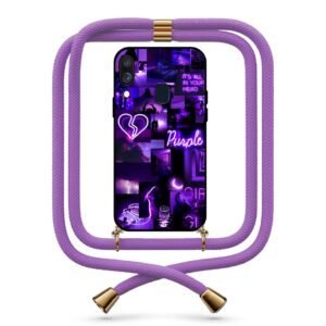 Neon quotes θήκη με κορδόνι & σχέδιο 9713 για Galaxy A40