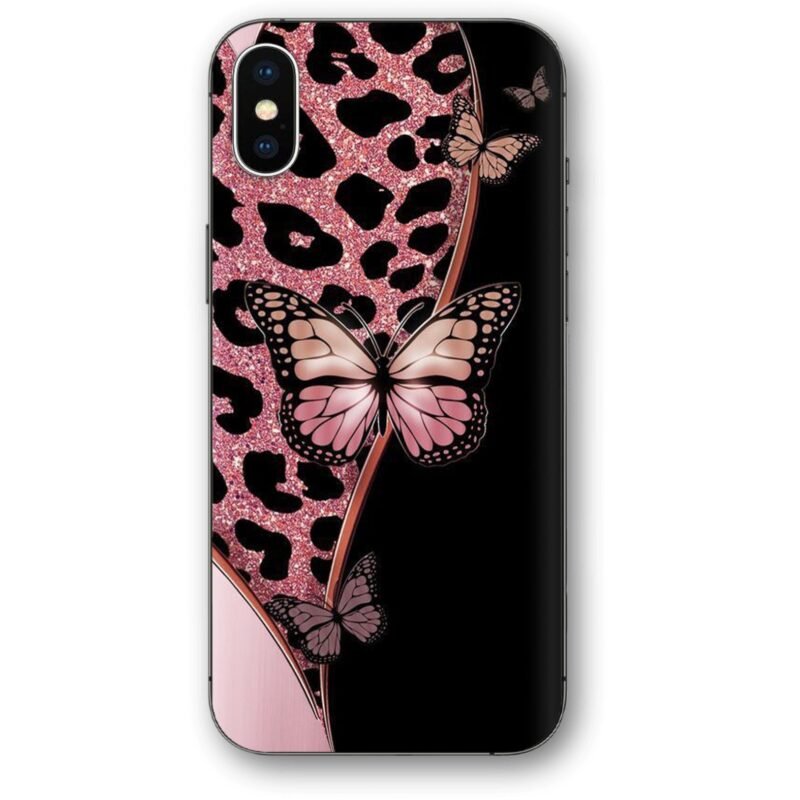 Leapard print butterfly θήκη κινητού 91197 γιά iPhone Xs Max