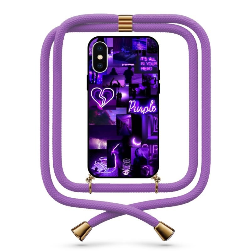 Neon quotes θήκη κινητού με κορδόνι 9713 γιά iPhone Xs Max