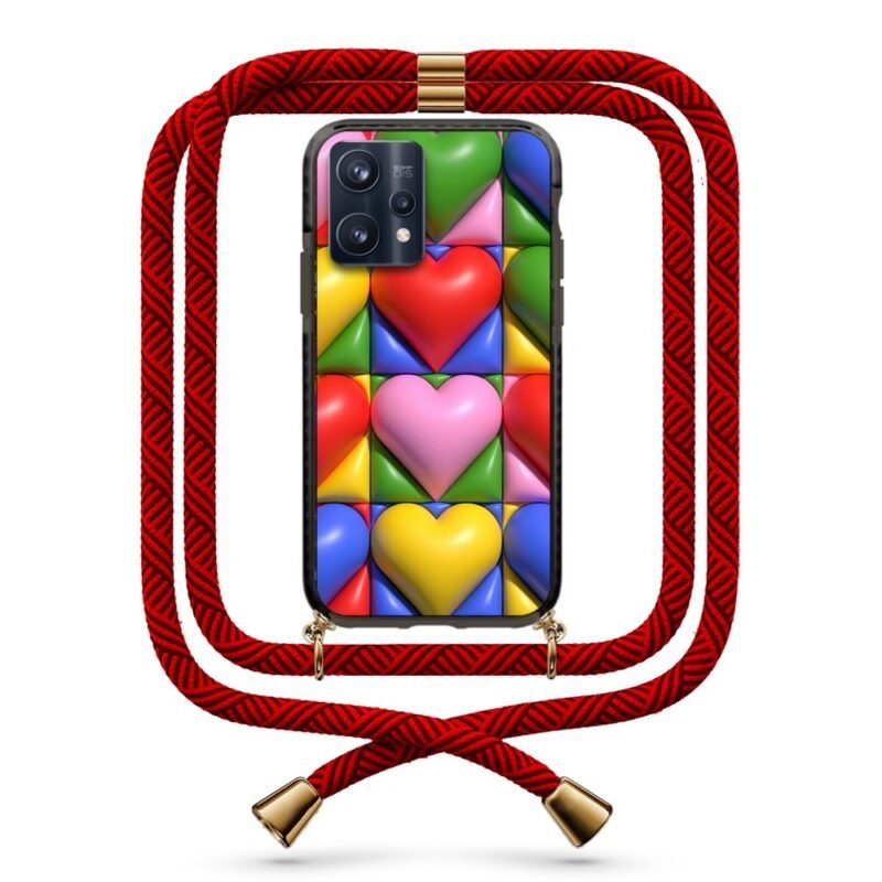 Heart patterns θήκη με κορδόνι & σχέδιο 9877 για Realme 9 Pro Plus