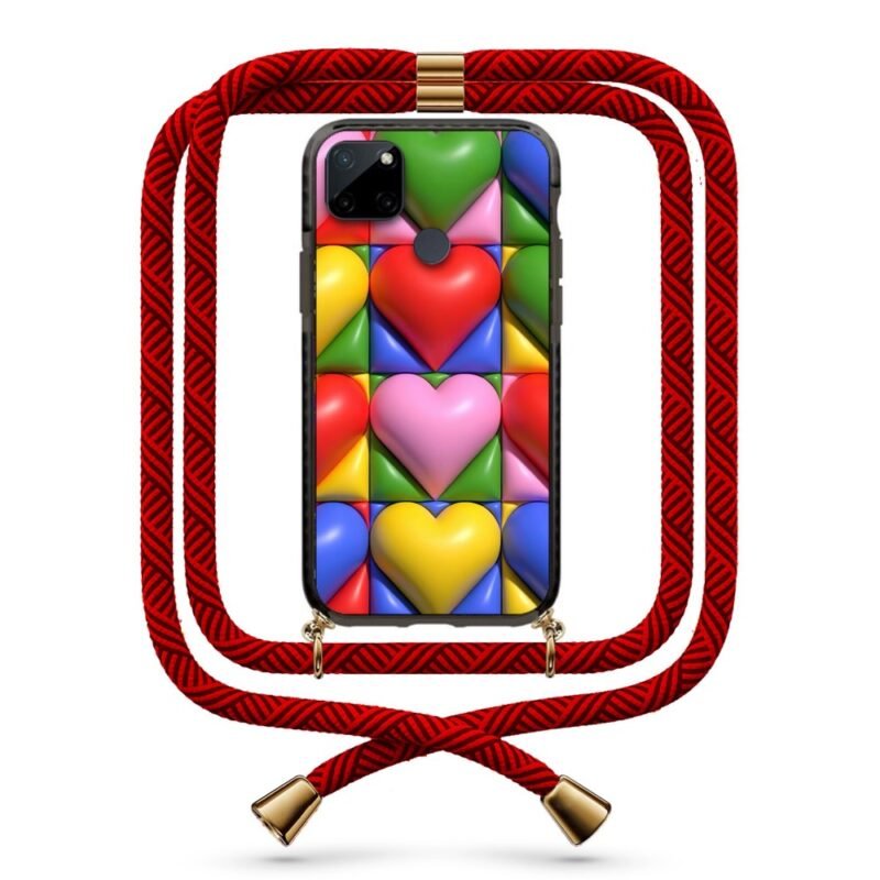 Heart patterns θήκη με κορδόνι & σχέδιο 9877 για Realme C21Y