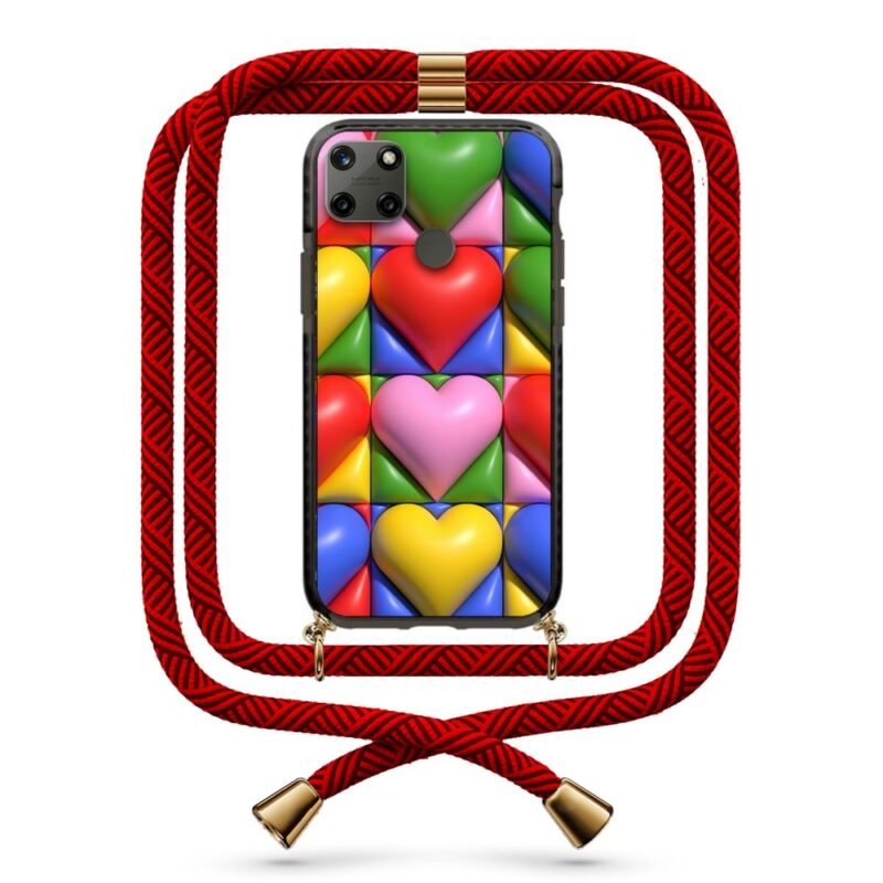 Heart patterns θήκη με κορδόνι & σχέδιο 9877 για Realme C25Y