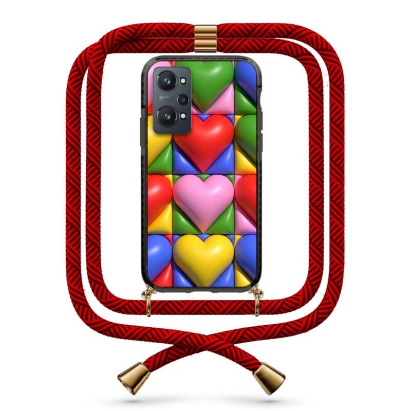 Heart patterns θήκη με κορδόνι & σχέδιο 9877 για Realme GT NEO 2