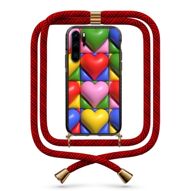 Heart patterns θήκη με κορδόνι & σχέδιο 9877 για Huawei P30 Pro