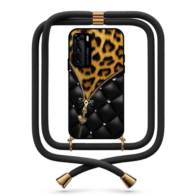 Elegant animal print θήκη με κορδόνι & σχέδιο 9751 για Huawei P40