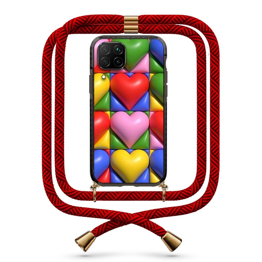 Heart patterns θήκη με κορδόνι & σχέδιο 9877 για Huawei P40 Lite