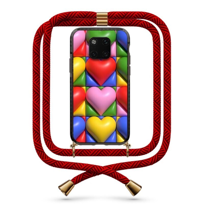 Heart patterns θήκη με κορδόνι & σχέδιο 9877 για Huawei Mate 20 Pro
