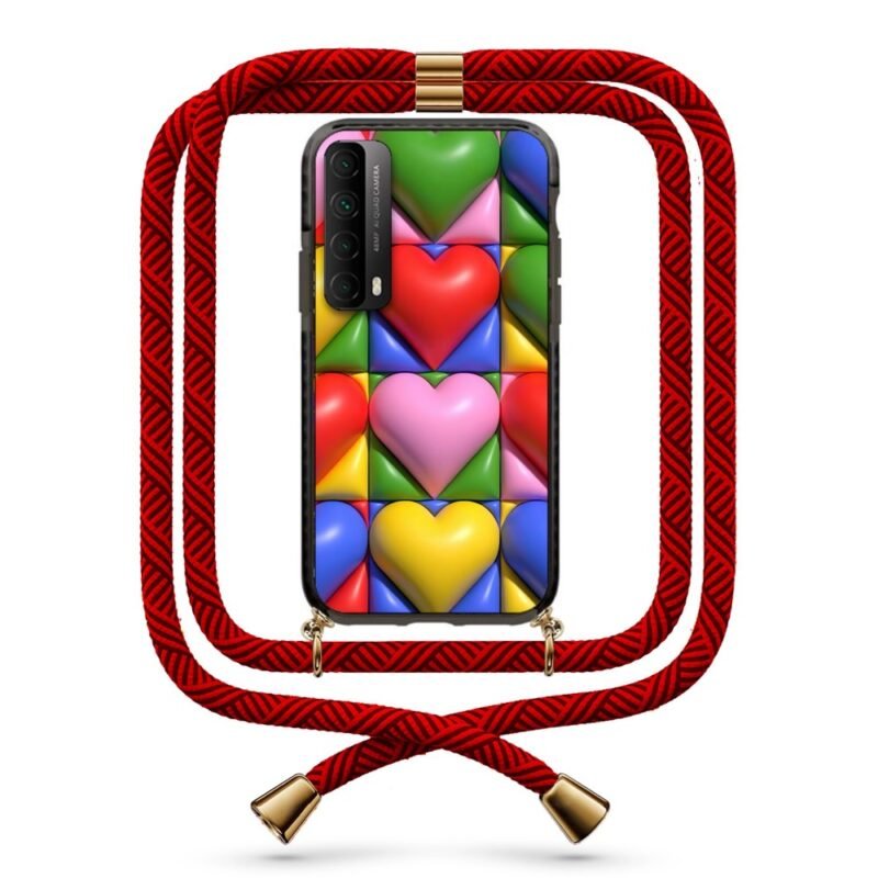 Heart patterns θήκη με κορδόνι & σχέδιο 9877 για Huawei P Smart 2021