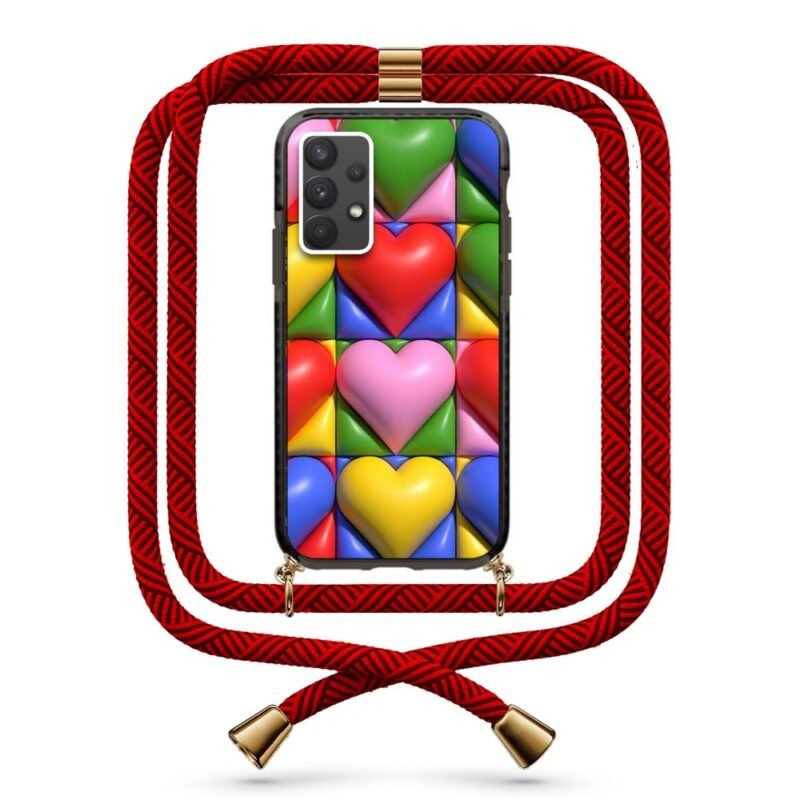 Heart patterns θήκη με κορδόνι & σχέδιο 9877 για Galaxy A32 4G