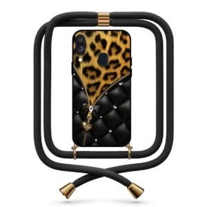 Elegant animal print θήκη με κορδόνι & σχέδιο 9751 για Galaxy A40
