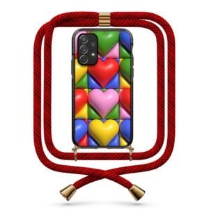 Heart patterns θήκη με κορδόνι & σχέδιο 9877 για  Galaxy A72