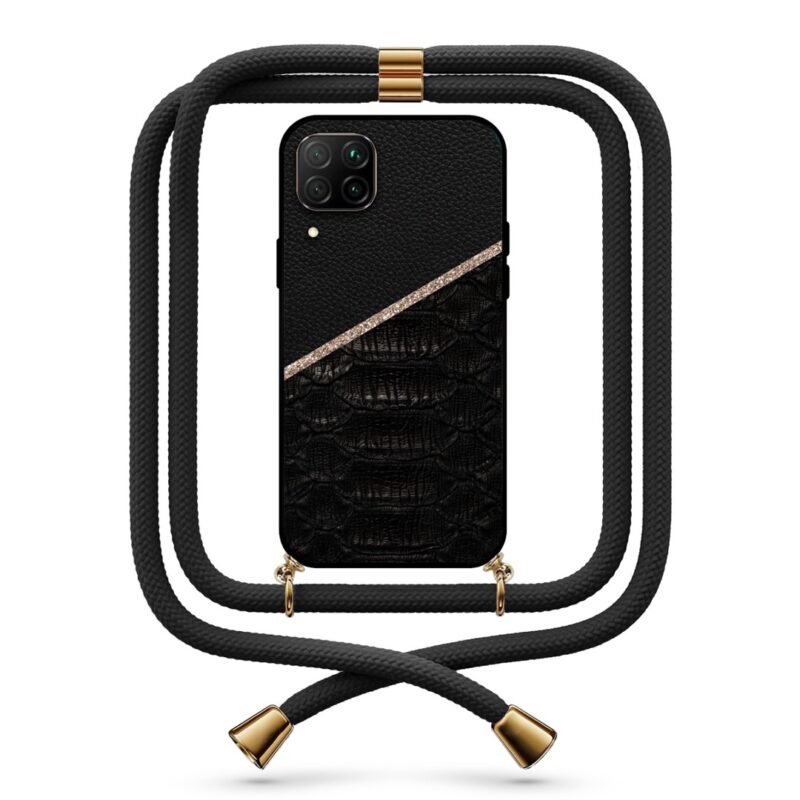 Leather snake print θήκη με κορδόνι & σχέδιο 9752 για Huawei P40 Lite