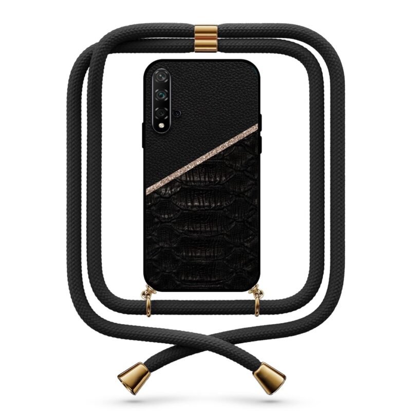 Leather snake print θήκη με κορδόνι & σχέδιο 9752 για Huawei Nova 5T