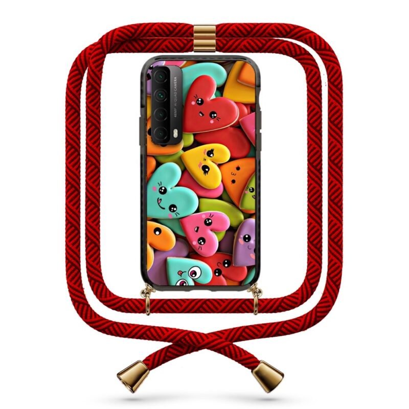Smiley hearts θήκη με κορδόνι & σχέδιο 9879 για Huawei P Smart 2021