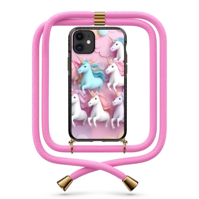 Unicorns θήκη κινητού με κορδόνι 9820 γιά iPhone 12