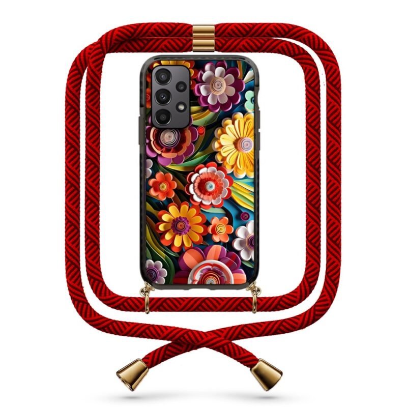 Flowers θήκη με κορδόνι & σχέδιο 9880 για Galaxy A23