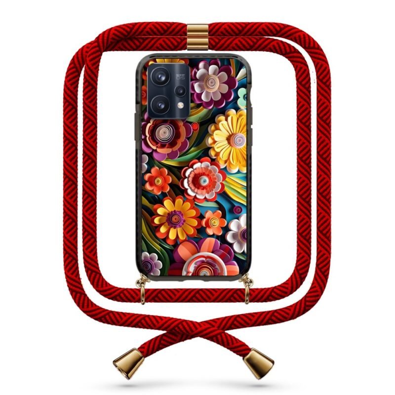 Flowers θήκη με κορδόνι & σχέδιο 9880 για Realme 9 Pro Plus