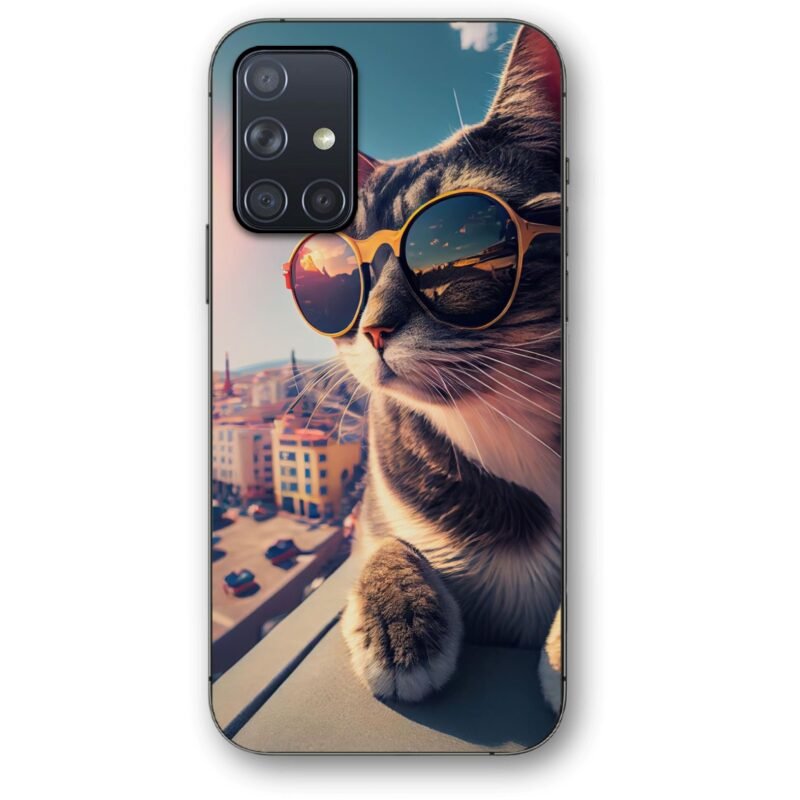 Sunglasses cat θήκη κινητού 91196 για Galaxy A71