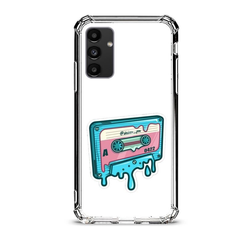 Vintage cassette θήκη διάφανη & σχέδιο  d1122 γιά Galaxy A15