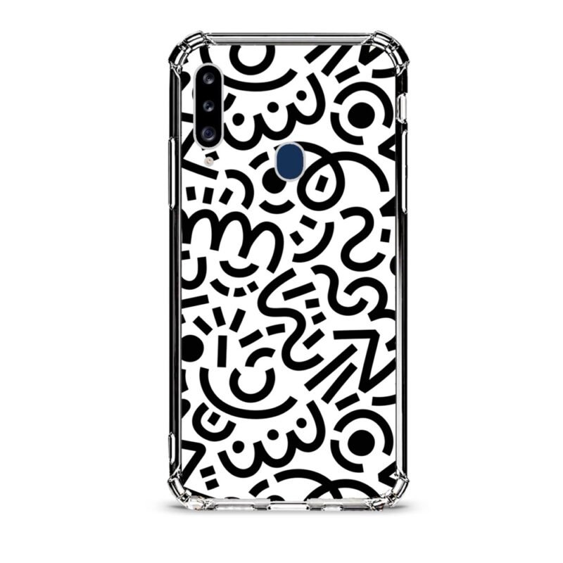 Abstract pattern θήκη διάφανη & σχέδιο  d1101 γιά Galaxy A20s