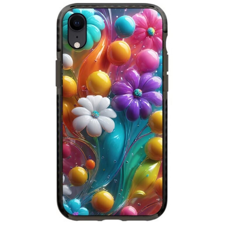 Abstract flowers θήκη κινητού 91822 γιά iPhone Xr