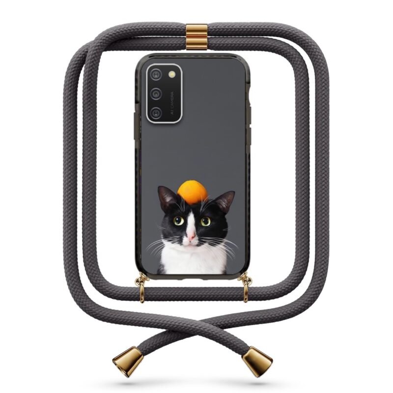 Fruit cat θήκη με κορδόνι & σχέδιο 9886 για Galaxy A02S