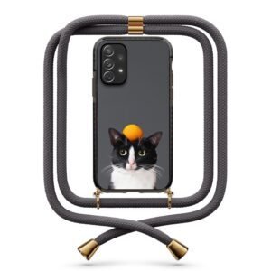 Fruit cat θήκη με κορδόνι & σχέδιο 9886 για  Galaxy A72