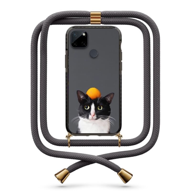 Fruit cat θήκη με κορδόνι & σχέδιο 9886 για Realme C21Y
