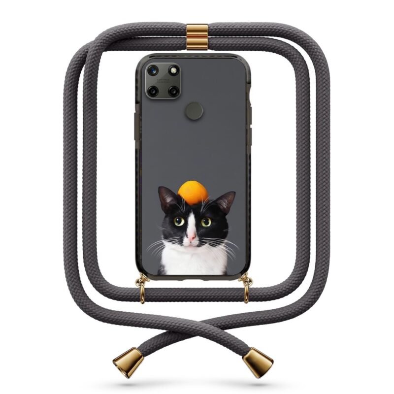 Fruit cat θήκη με κορδόνι & σχέδιο 9886 για Realme C25Y