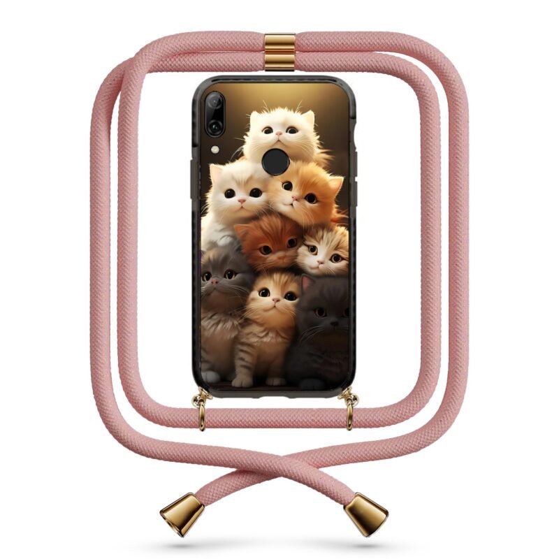 Kittens θήκη με κορδόνι & σχέδιο 9829 για Honor 10 Lite