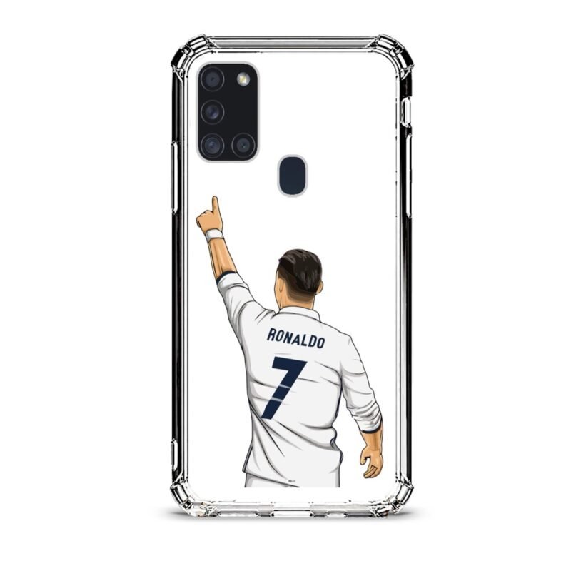 Ronaldo θήκη διάφανη & σχέδιο  d1047 γιά Galaxy A21S