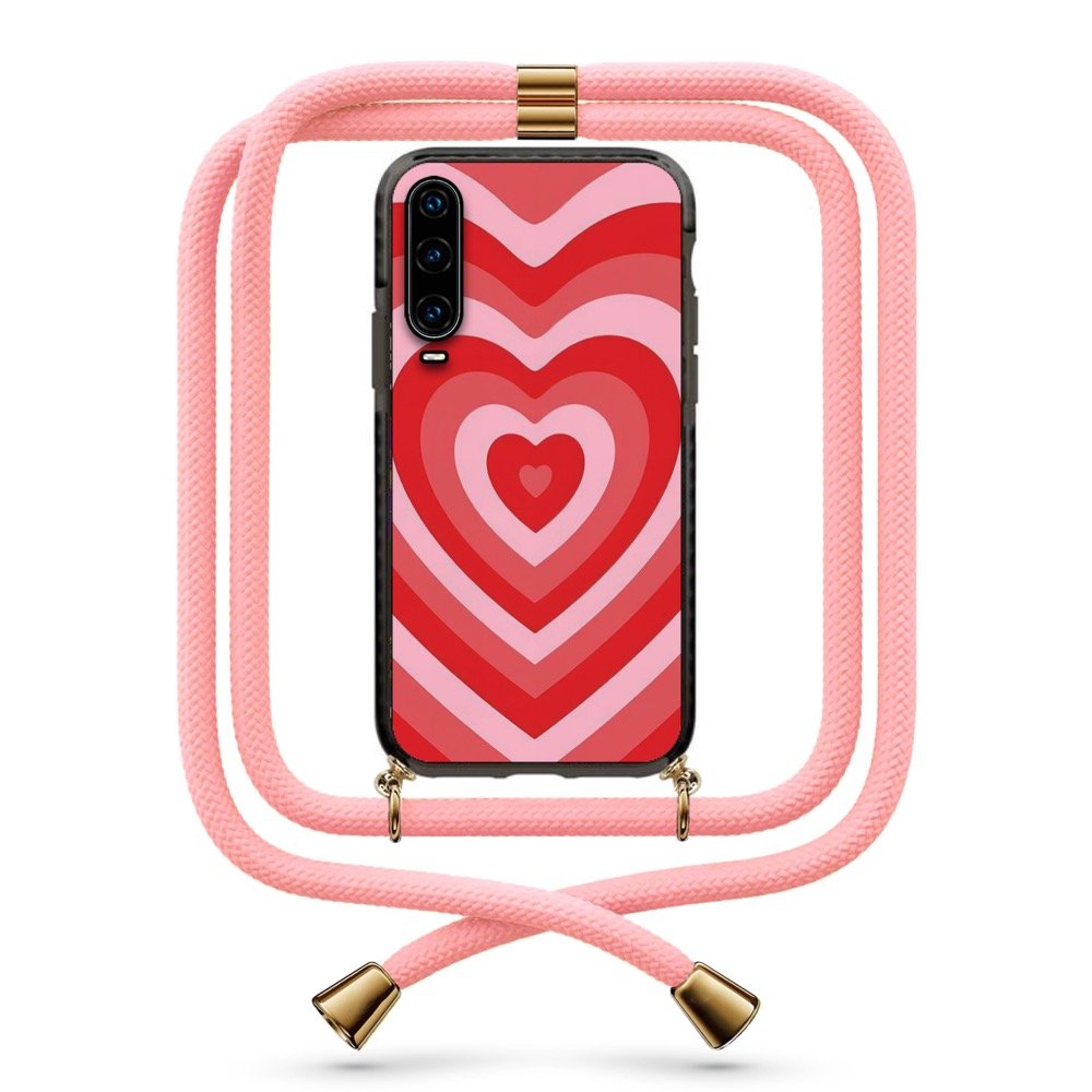 Heart illusion θήκη με κορδόνι & σχέδιο 9887 για Huawei P30