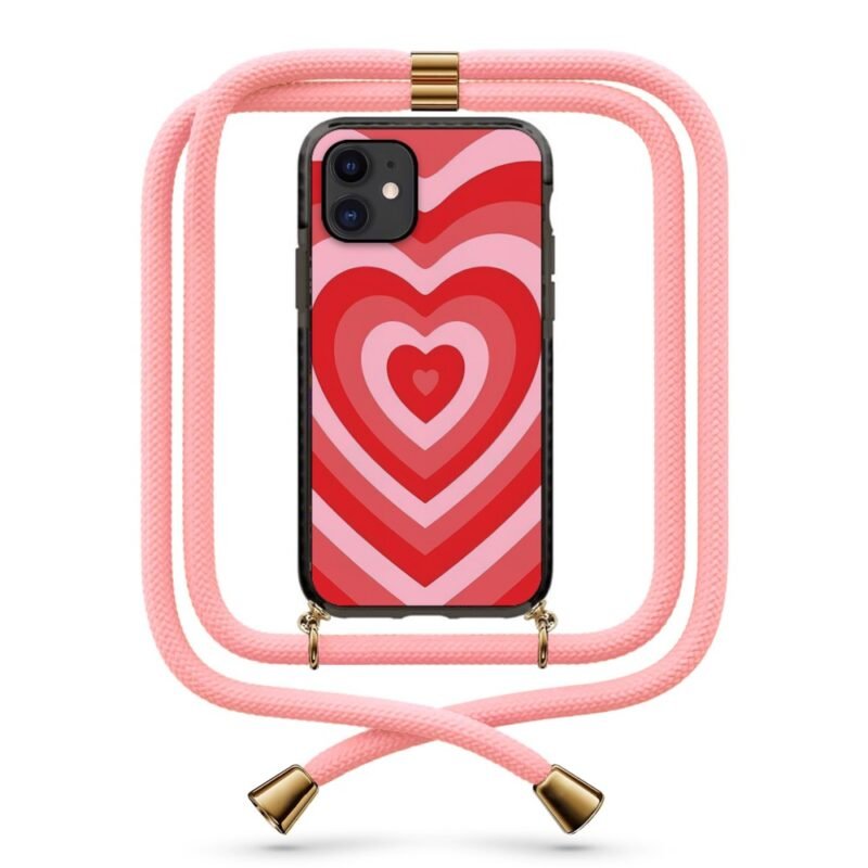 Heart illusion θήκη κινητού με κορδόνι 9887 γιά iPhone 11