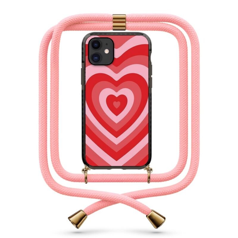 Heart illusion θήκη κινητού με κορδόνι 9887 γιά iPhone 12